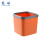冠峰 橘红色小号 方形小垃圾桶塑料无盖分类垃圾盒带压圈迷你废纸篓GNG-425