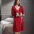 CASER凯撒女士吊带睡裙60S超弹莫代尔宽松睡袍撞色睡衣DWE601102 枣红 XL165