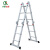 齐鲁安然 伸缩梯子 多功能加厚 铝合金折叠梯 人字梯 工程楼梯 厚款4折3步3.7米 (2.0mm)