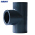 海斯迪克 HKW-186 PVC给水管三通 90-200mm等径接头配件 125mm灰色