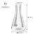 玻璃三角烧瓶烧杯化学实验器材锥形瓶带塞50/150/250/500/1000ml 环球直口三角瓶500ml