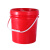 级塑料桶圆桶带盖密封小桶子加厚白色胶水桶15/20/25L升10斤 3L-橘色