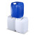 带内盖塑料小方桶密封扁桶耐酸碱化工桶加厚实验室废液桶专用收集 25L白色B款1公斤