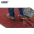 安赛瑞 双条纹PVC复合地垫 地毯脚垫 凹槽除尘绒面吸水防滑门垫 60×90cm 暗红色 10712