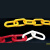 扑哩扑剌塑料警示链条红白塑料链条路锥链条隔离链子挂衣服黄黑色链条不断 6MM绿色（25米1包）