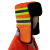 君御橘色环卫工人帽冬季加厚保暖反光环卫棉帽公路养护物业清洁户外护耳帽 均码