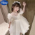 迪士尼（Disney）女童公主裙夏装2023新款儿童洋气超仙蓬蓬裙子宝宝夏季礼服连衣裙 白色 90cm