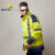 代尔塔 Deltaplus 404012 荧光服防水防雨时尚工作服户外公路工人冲锋衣PU涂层反光3级 上衣 M