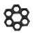 冰禹 BY-506 8级螺母 黑色六角高强度螺母 GB6170 A型 碳钢螺帽 M5(1000个/包)