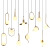 星期十 北欧风金色玻璃球小吊灯创意个性灯具款式七/20CM+暖光定制