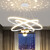 欧普灯客厅吊灯灯饰轻奢北欧吊灯具新中式星空卧室餐厅吊灯 金色3圈3球(30+40+60CM)+三色