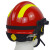东安 17款消防头盔 抢险救援头盔 消防员安全帽红色防护头盔 配护目镜带灯架