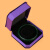 紫色八角绒布首饰盒戒指盒项链盒耳钉盒吊坠盒手镯盒礼品盒 紫色八角绒布戒指盒黑底色 00422