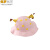 保罗岚芝 婴儿防护帽防飞沫帽子可拆卸儿童渔夫头帽宝宝隔离头罩防唾沫面罩 粉色套装粉色套装 