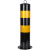 防撞柱加厚钢管警示柱固定路桩隔离地桩交通立柱防护栏停车桩带锁 固定76*750*0.6双环黑黄0