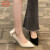 鞋柜（shoebox）达芙妮集团旗下法式尖头单鞋高跟鞋女白色伴娘新娘配婚纱婚鞋细跟 米白色 35【不累. 脚】