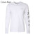 Calvin Klein卡尔文克莱恩ck长袖T恤男春秋新款纯棉纯色上衣男装 白色110 M 适合130斤-150斤