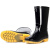 固安捷 雨靴 防水不易滑雨靴胶鞋耐磨水鞋 黑色