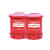 西斯贝尔（SYSBEL）WA8109700 红色防火垃圾桶 CE认证防爆桶油渍废弃物收集桶 21加仑