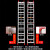 LIGHTSTEP铝合金伸缩梯子加厚升降梯单面直梯子户外工程梯  定制品 双踏板5米伸10米 厚5.0MM