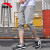安踏运动裤子 夏季透气针织七分裤男速干裤跑步短裤休闲卫裤 -1BC17灰花灰 XL(180/84A)