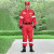 谋福 2501应急救援服套装定制户外地震水上消防救援 上衣加裤子加帽子腰带  红色M码