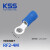 KSS凯士士R型端子圆形绝缘端子冷压铜鼻子OT接线端子红铜材质 RF2-4M