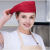 厨师帽子男纯色系贝雷帽服务员帽子火锅餐厅咖啡厅帽子女厨房工作 精美【酒红色】--贝雷帽