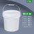 万普盾(WANPUDUN)小白桶圆形塑料桶涂料桶油漆桶乳胶漆包装桶水桶密封桶化工桶 15L白色
