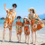 米诗德（MISHIDE）亲子装三口海边度假沙滩裙一家四口三亚旅游穿搭家庭母女装连衣裙 墨绿风情款 女童90码 连衣裙