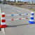 麦锐欧 塑料隔离墩 警示柱防撞桶 公路护栏围栏反光分流桩 3米长红白连接杆