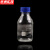 京洲实邦 实验室密封蓝盖试剂瓶【2个透明500ml】ZJ-1181