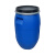 工创优品 法兰桶加厚塑料桶化工桶大口圆桶带盖密封酵素桶全新料食物可用储水桶 蓝色30L 特厚款