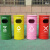 美式工业风户外景区公园分类垃圾桶商用铁艺创意大号民宿圆形油桶 粉色