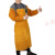 朴彩（PUCAI）牛皮电焊套袖焊工焊接劳保防护袖套保护袖耐磨隔热防烫 白帆布套袖