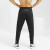 摩卡思赫（M.CRANE M）运动裤男 后腰拉链口袋跑步长裤 夏 轻薄透气冰丝弹力速干健身裤 黑色 L(140-160斤)