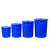金诗洛 KSL145 塑料大桶 环卫物业垃圾桶 酒店厨房垃圾桶 收纳圆桶 蓝色60升 45*52cm(无盖）