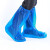 鞋套一次性加厚高筒靴套雨天防水养殖场防滑漂流耐磨塑料长筒脚套定制 蓝色高筒