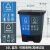 垃圾分类厨房垃圾桶带盖子大号商用脚踩脚踏式厨余双桶 16L经济款绿色厨余+灰色其他