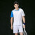 芳菲莎（Fangfeisha） 乒乓球服套装男女新款羽毛球衣运动服短袖T恤训练比赛服速干网球服装定制 宝蓝色女款套装 XL