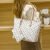 酷奇袋鼠520情人节礼物大容量印花托特包女包高颜值洋气大包通勤包 经典白色