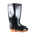 德威狮 耐酸碱高筒雨靴雨鞋防化靴雨鞋水鞋防滑耐油靴水鞋 黑色 43