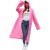诺贝利奥 时尚简约款粉红 L码 雨衣 长款全身防雨单人男女透明连体成人自行车电动车雨披