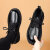 意尔康王子温州真皮鞋黑色冲孔透气大头皮鞋男士休闲运动英伦风商务夏季厚底 黑色 39 标准运动鞋码