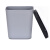庄太太【方形8L灰色带圈】酒店方形垃圾桶无盖阻燃厕所塑料双层垃圾桶