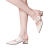 意尔康潮牌品牌真皮包头半拖鞋女夏2024年外穿时尚妈妈拖鞋粗跟凉拖鞋 温州真皮米白色 防滑耐磨-38