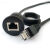 面板网线带螺帽USB线RJ45延长线汽车点烟器改装USB网络跳线延长线 RJ45公对母不带盖 0.5m