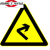 适用订制交通标志牌70三角慢字警示牌限速标牌道路反光标识牌铝板 村庄路段