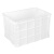 白色工业风物流周转箱塑料长方形带盖养龟鱼缸胶箱周转筐箱子框子 白色400115箱：450335125mm料PE熟