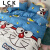 LCKins卡通叮当猫床上四件套哆啦A梦儿童床单被套网红学生宿舍三件套 白色 好多鱼B 1.0米三件套儿童床